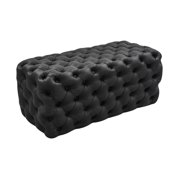 Leatherier Rectangular Ottoman - Modern Living Room Furniture-Furniture > Living Room > Ottomans & Footstools-Nomica Living