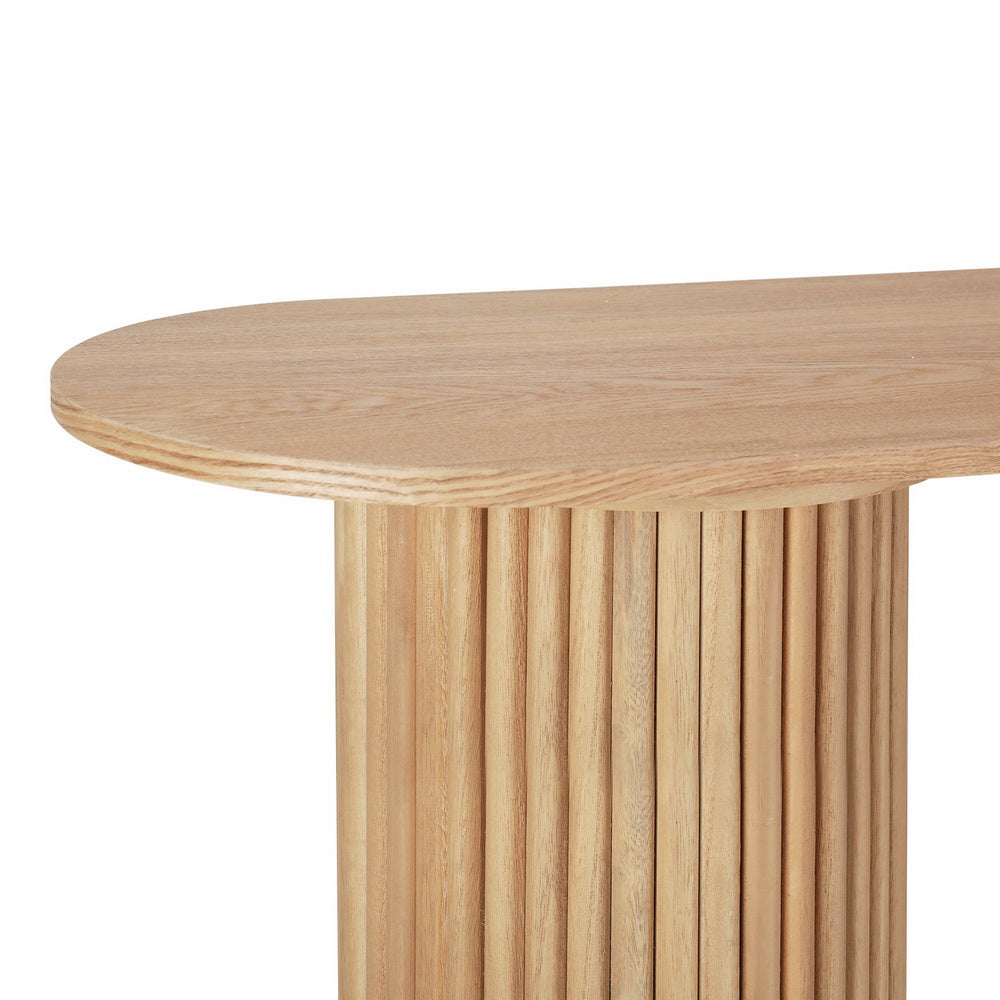 Console Table Oval 115CM Pine-Furniture > Living Room > Side Tables-Nomica Living