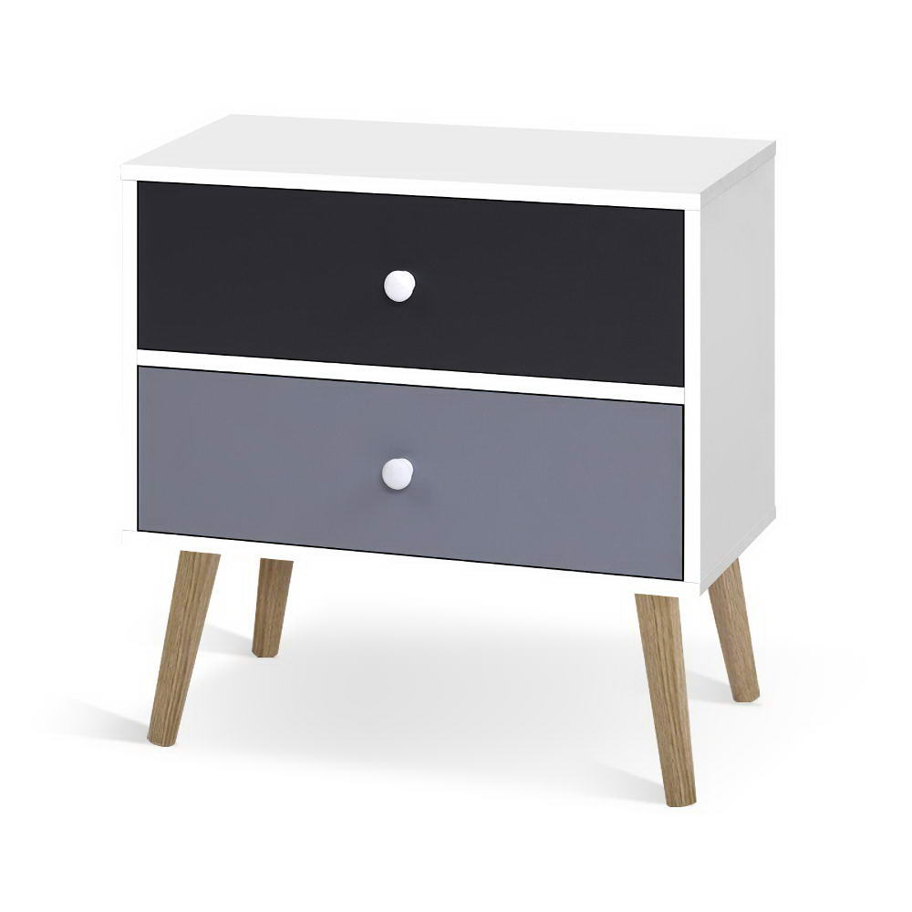 White 2-Drawer Bedside Table | Clean Lines