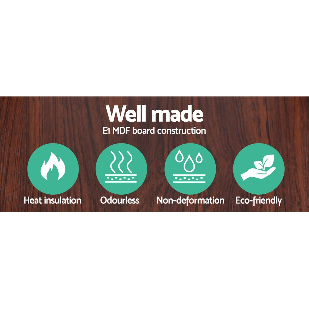 Floor Lamp 3 Tier Shelf Storage LED Light Stand Home Room Pattern - Brown-Home & Garden > Lighting > Floor Lamps-Nomica Living