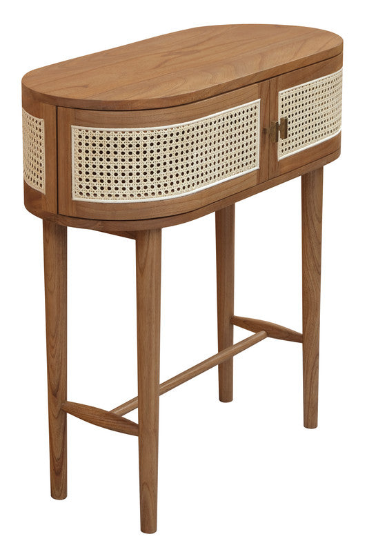 Centrum Furniture 2 Door Mindi Timber Console Table with Rattan Detail-Furniture > Living Room > Side Tables-Nomica Living