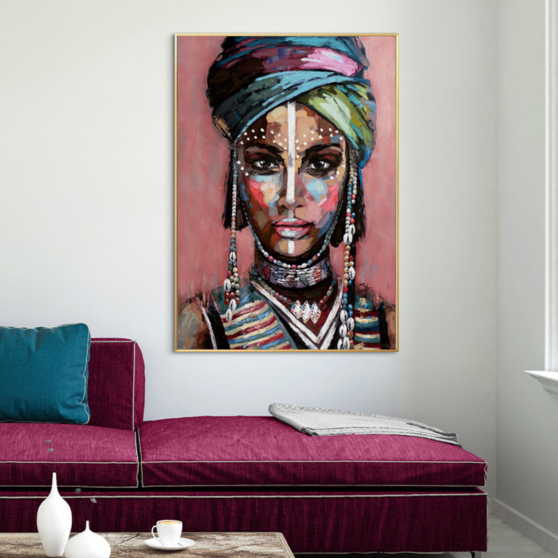 African Woman II Wall Art – 80cm x 120cm Gold Frame Canvas