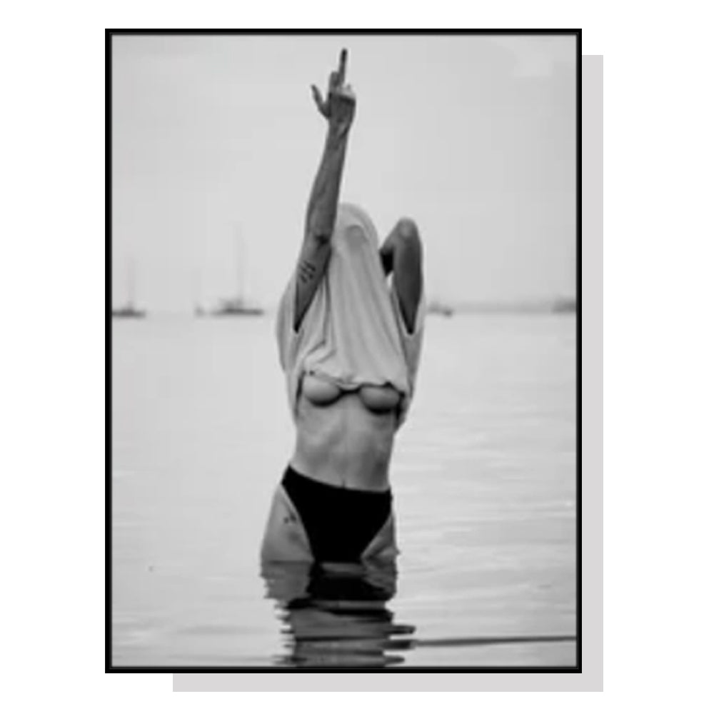 Feminist Print Wall Art – 80x120cm Black Frame Canvas