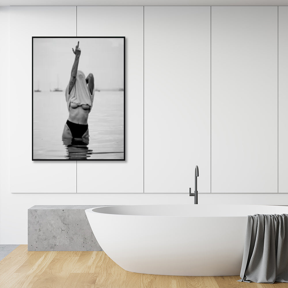 Feminist Print Wall Art – 80x120cm Black Frame Canvas