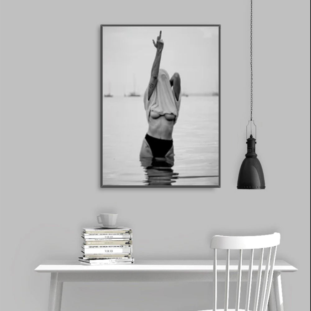 Feminist Print Wall Art – 80x120cm Black Frame Canvas