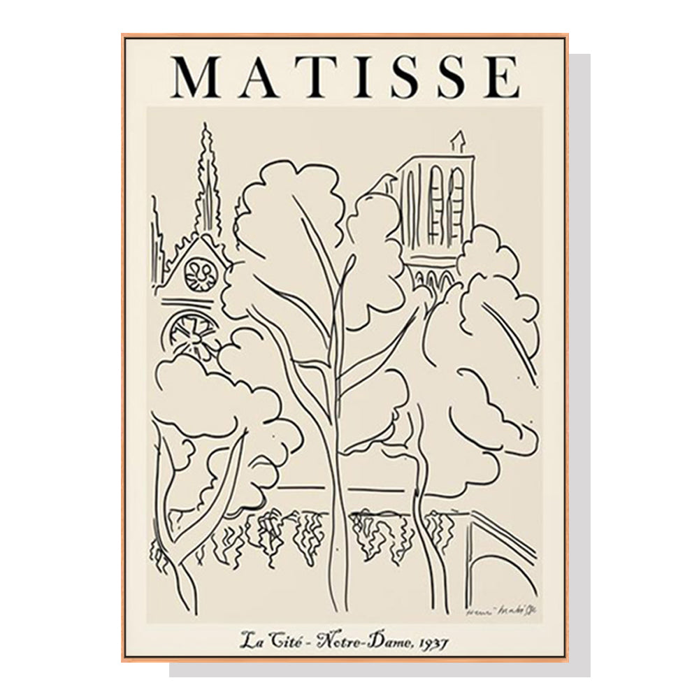 Line Art by Henri Matisse – 80x120cm Wood Frame Canvas