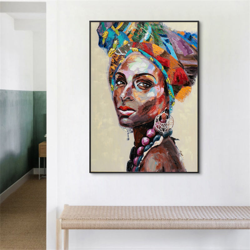 African Women Wall Art – 80x120cm Black Frame Canvas Set of 2