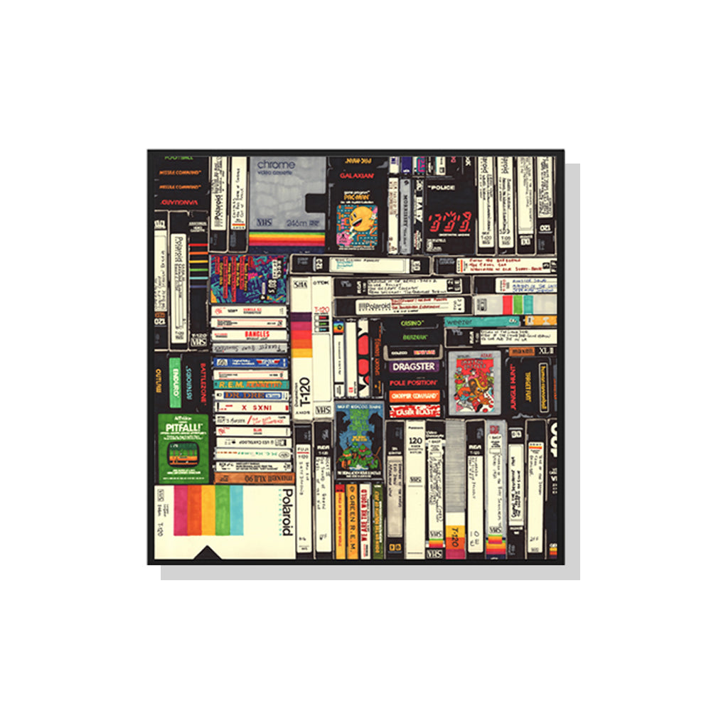 Book Wall Art – 100cm x 100cm Black Frame Canvas
