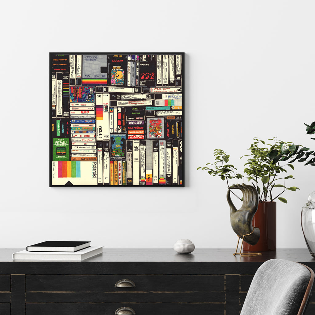 Book Wall Art – 100cm x 100cm Black Frame Canvas