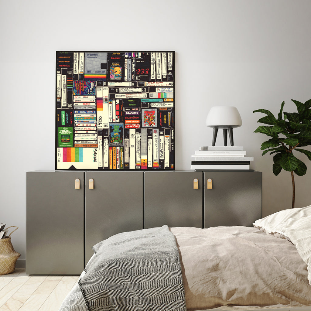 Book Wall Art – 100cm x 100cm Black Frame Canvas