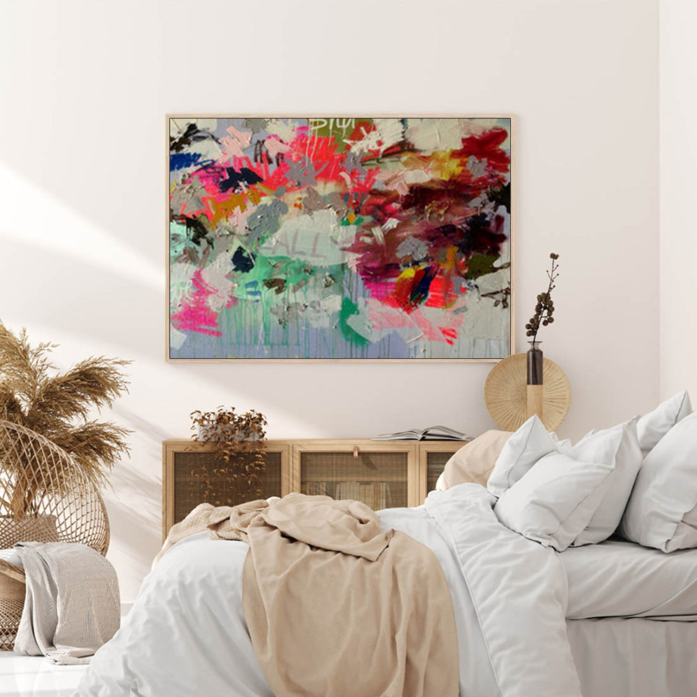 Abstract Free Flow Wall Art – 80x120cm Wood Frame Canvas