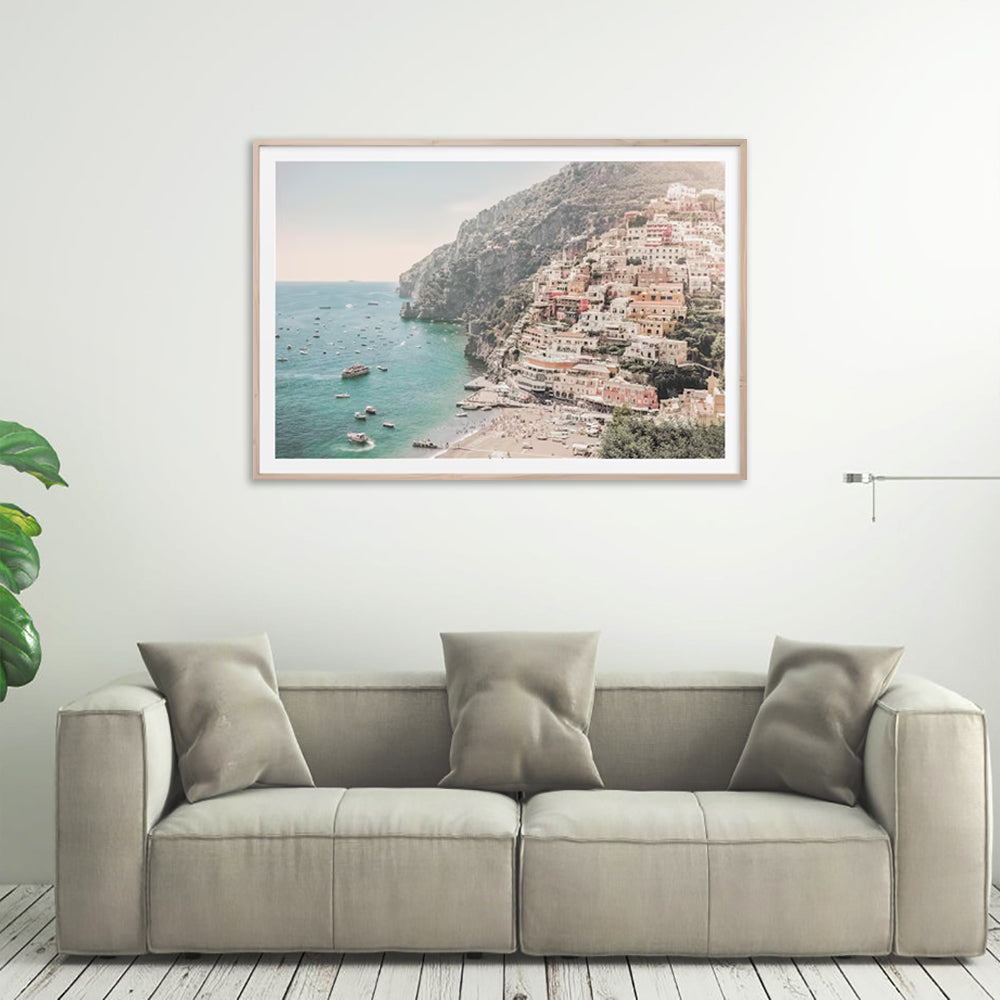 Italy Amalfi Coast Wall Art – 80x120cm Wood Frame Canvas
