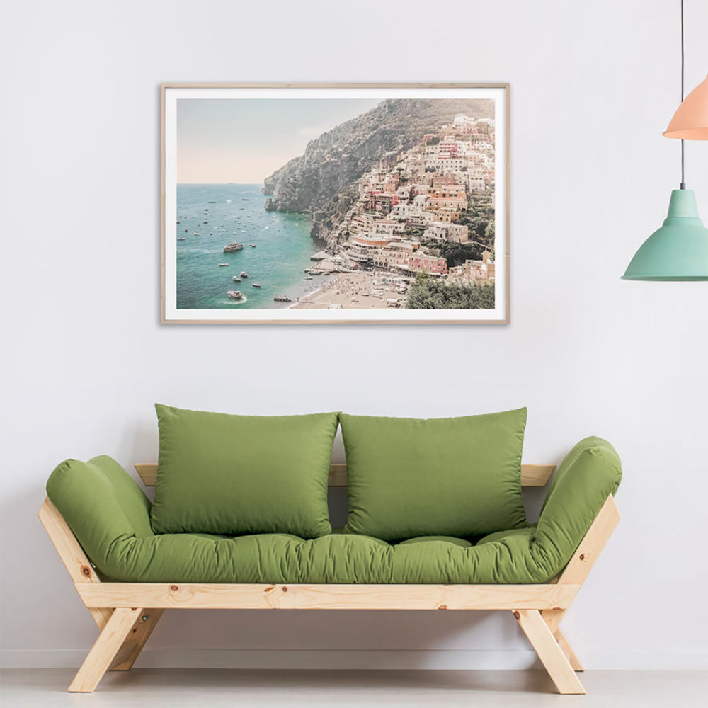 Italy Amalfi Coast Wall Art – 80x120cm Wood Frame Canvas