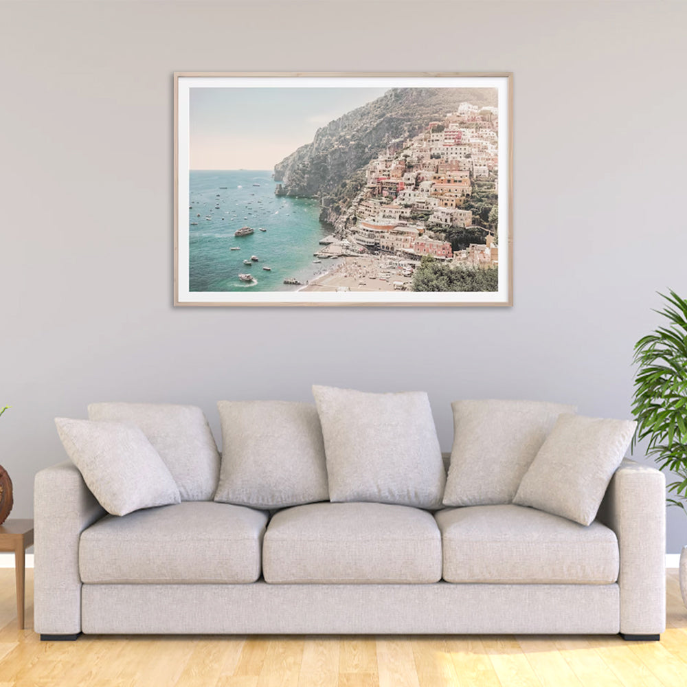 Italy Amalfi Coast Wall Art – 80x120cm Wood Frame Canvas