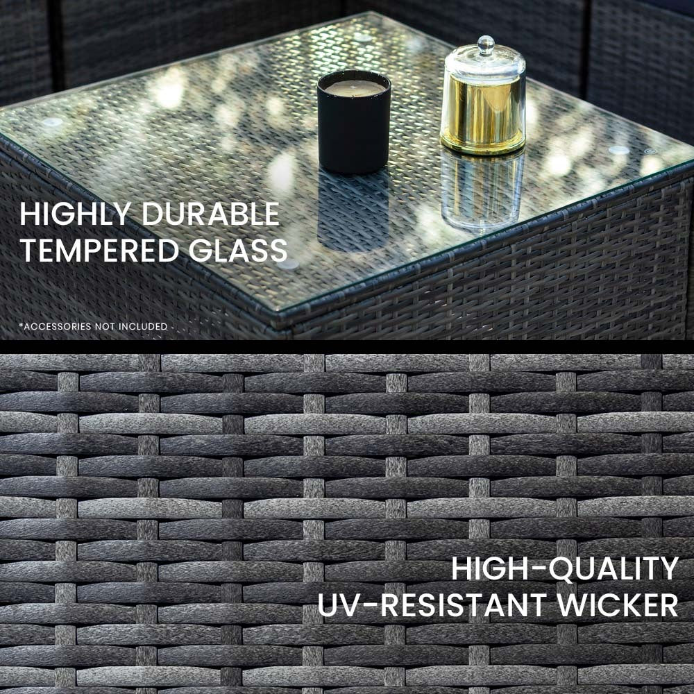 7-Piece Grey Modular Outdoor Lounge Set