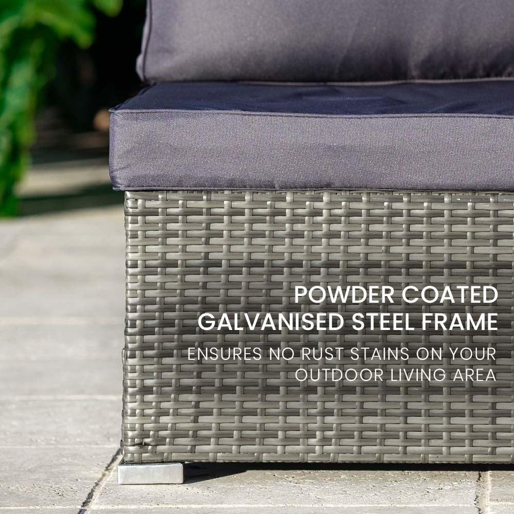 7-Piece Grey Modular Outdoor Lounge Set