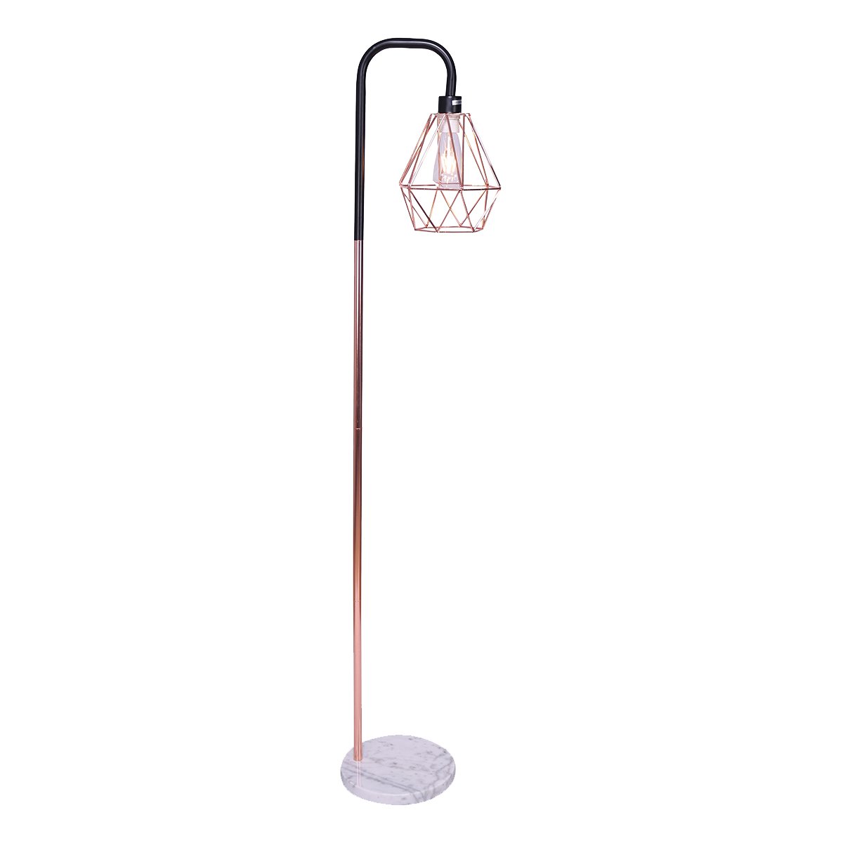 Floor Lamp with Geometric Shade - Rose Gold-Home & Garden > Lighting > Floor Lamps-Nomica Living