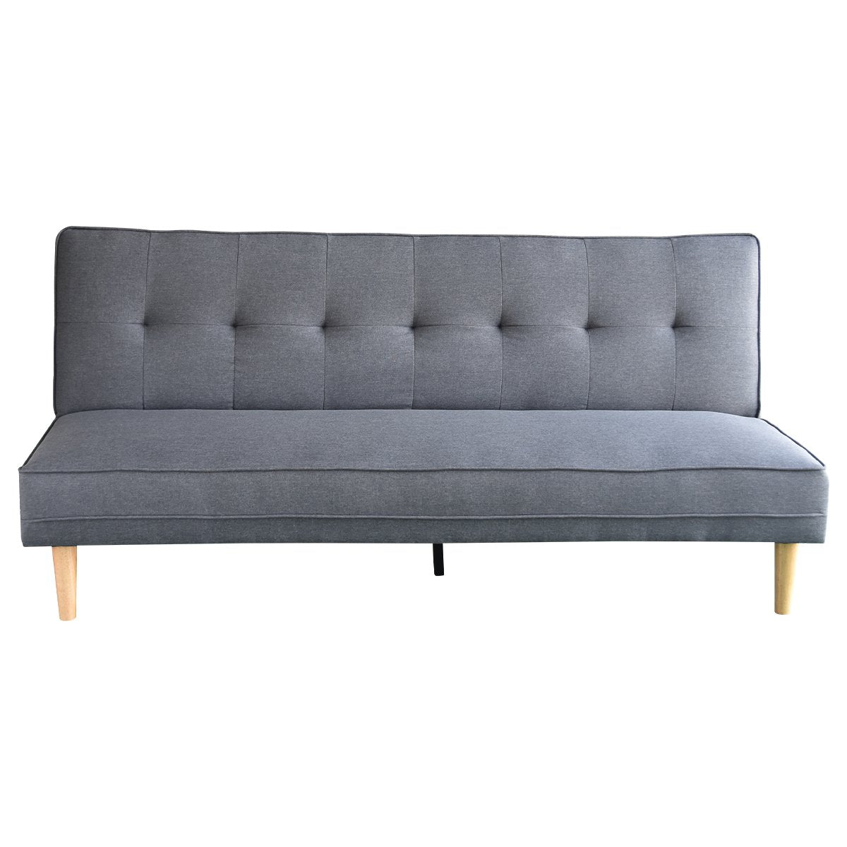 Madison 3-Seater Sofa Bed Lounge Couch Futon Linen Suite - Dark Grey-Furniture > Sofas > Sofas & Sofa Beds-Nomica Living