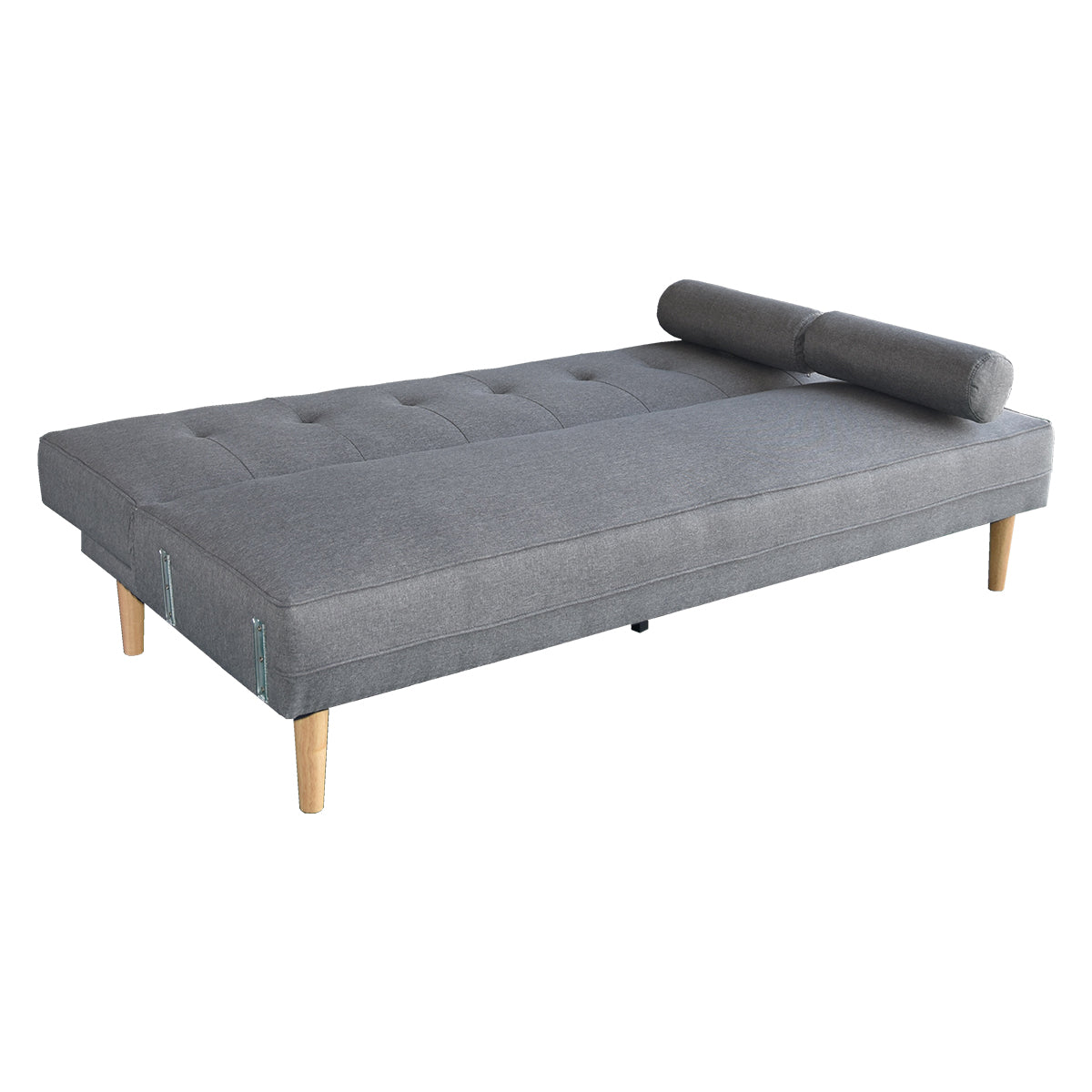 Madison 3-Seater Linen Suite Sofa Bed - Light Grey-Furniture > Sofas > Sofas & Sofa Beds-Nomica Living