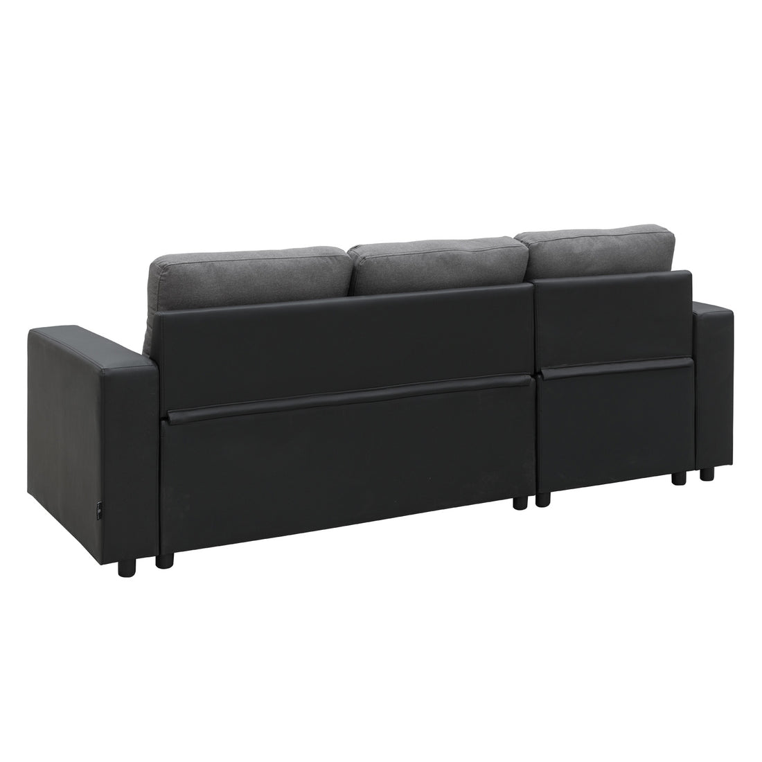 L-Shaped Corner Linen Sofa Lounge Couch – Grey-Furniture > Sofas > Sofas & Sofa Beds-Nomica Living