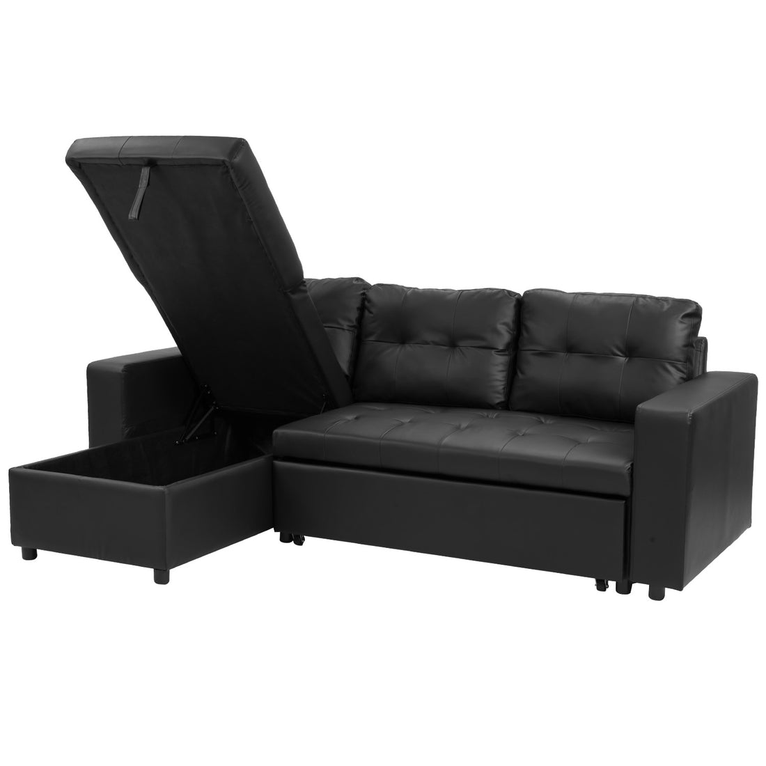Corner Sofa L-Shaped Linen Modular Lounge with Storage - Grey-Furniture > Sofas > Sofas & Sofa Beds-Nomica Living