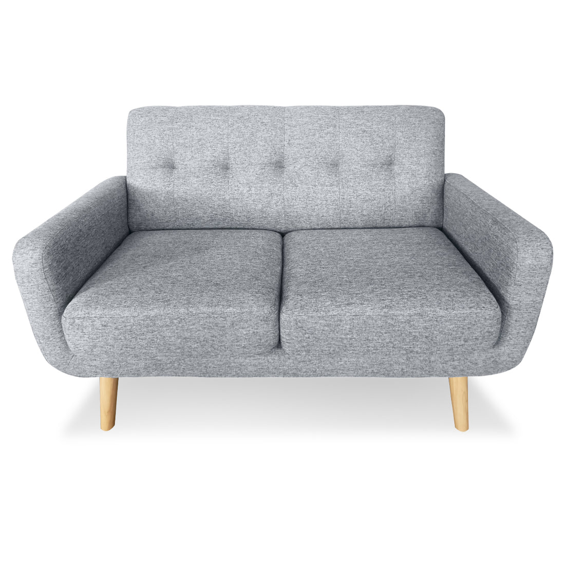 6-Seater Linen Sofa Set - Light Grey-Furniture > Sofas > Sofas & Sofa Beds-Nomica Living