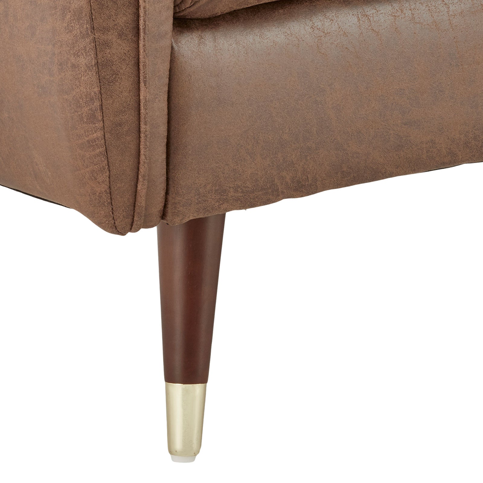 Faux 3-Seater Velvet Tufted Sofa Bed - Stylish Design - Brown-Furniture > Sofas > Sofas & Sofa Beds-Nomica Living