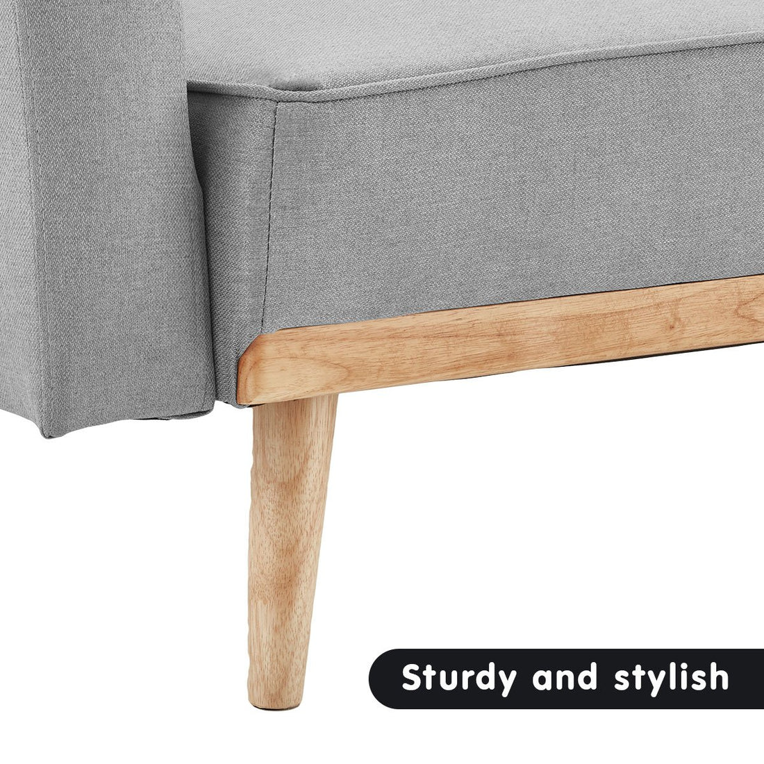 3-Seater Corner Sofa Bed with Chaise Lounge - Light Grey-Furniture > Sofas > Sofas & Sofa Beds-Nomica Living