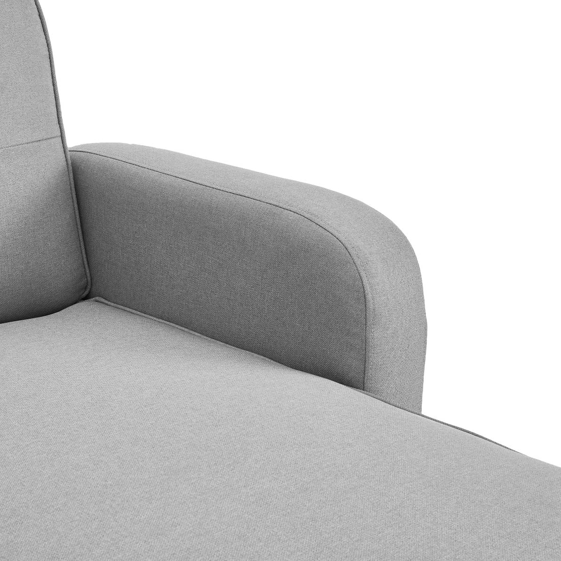 3-Seater Corner Sofa Bed with Chaise Lounge - Light Grey-Furniture > Sofas > Sofas & Sofa Beds-Nomica Living