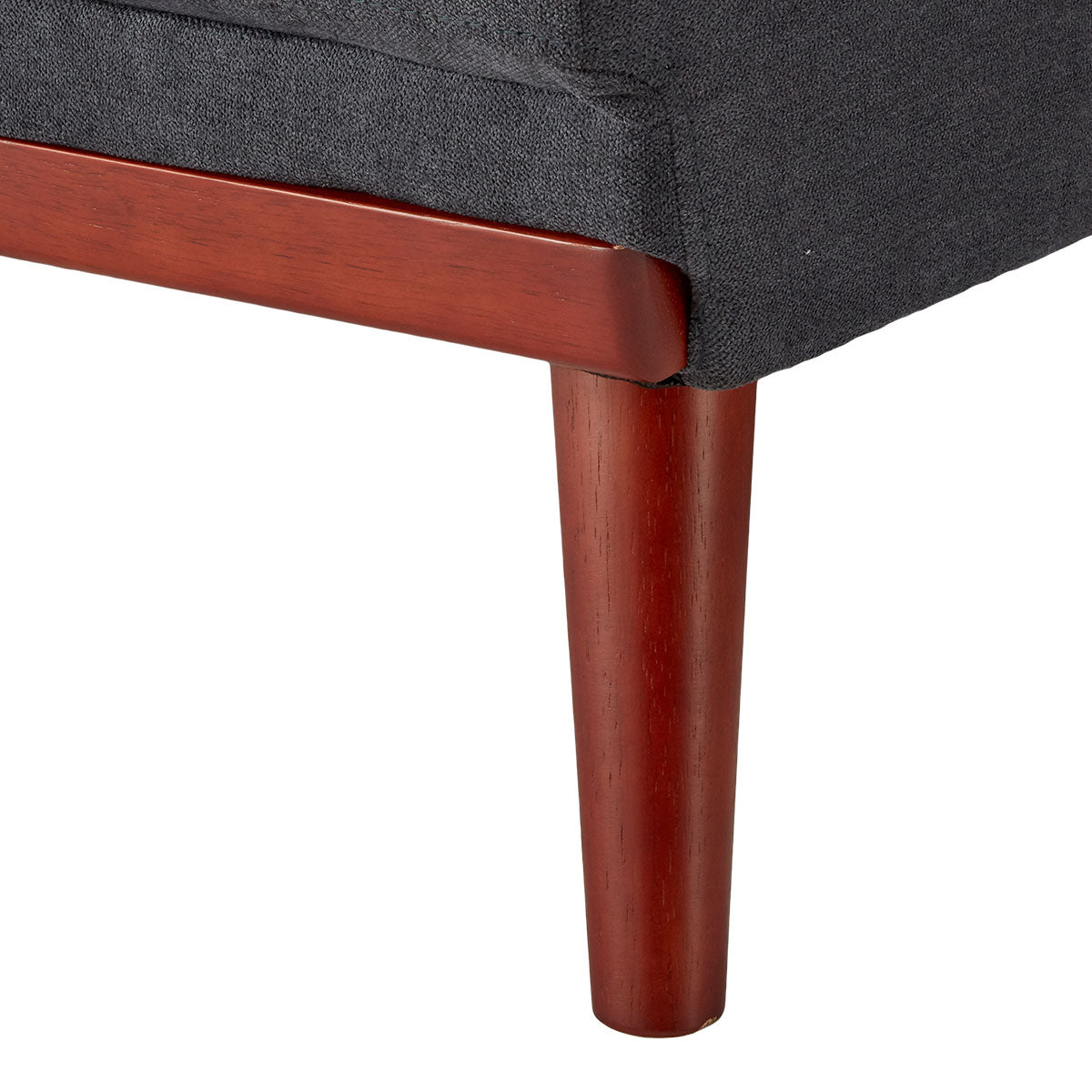 Faux Velvet Sofa Bed Couch Lounge Chaise with Cushions - Dark Grey-Furniture > Sofas > Sofas & Sofa Beds-Nomica Living