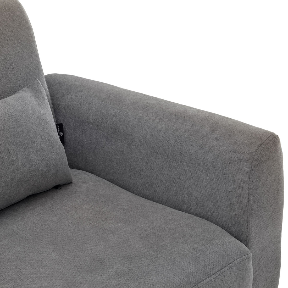 Faux Velvet Sofa Bed Couch Lounge Chaise Cushions - Light Grey-Furniture > Sofas > Sofas & Sofa Beds-Nomica Living