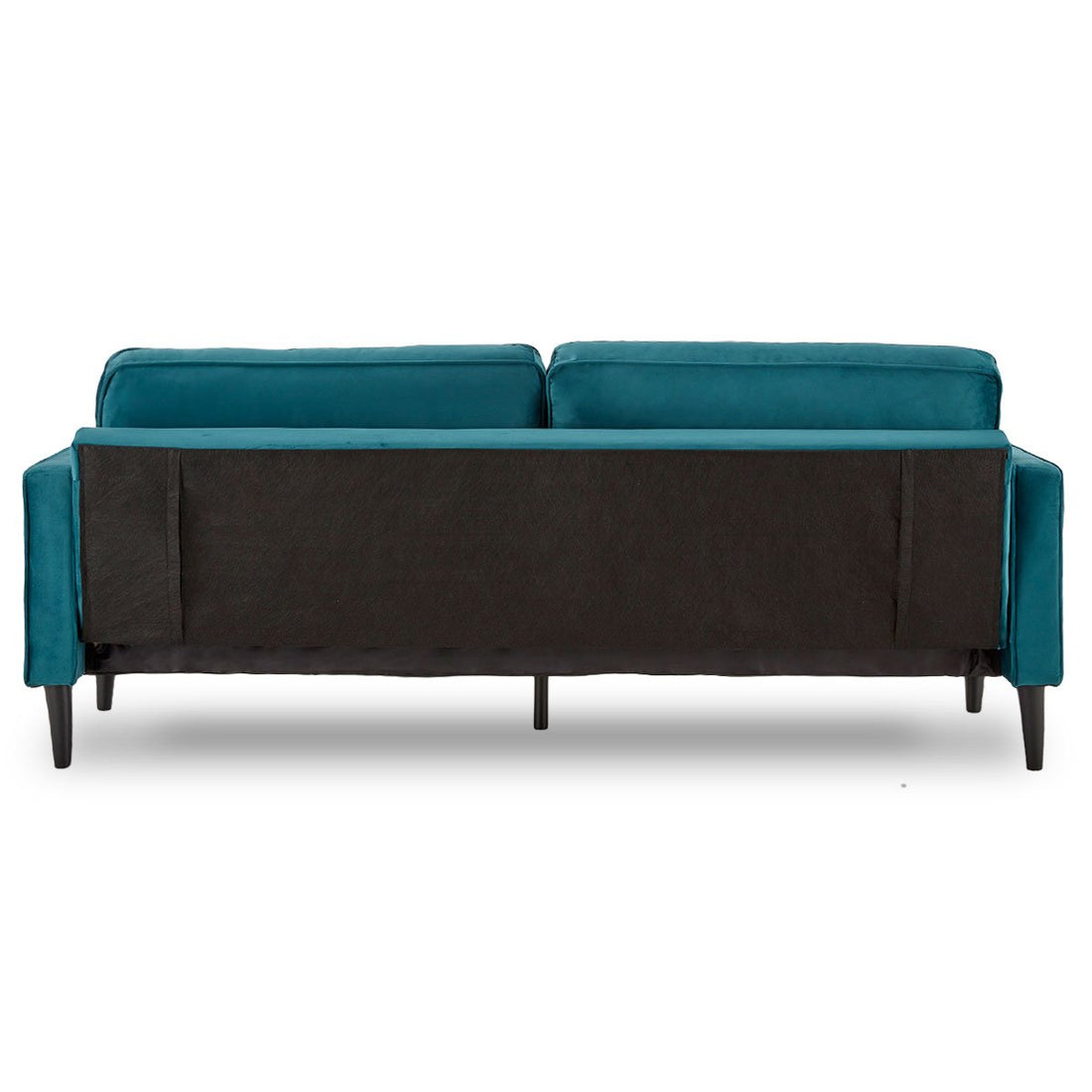 Faux 3-Seater Velvet Sofa Bed Couch Furniture Lounge Suite - Blue-Furniture > Sofas > Sofas & Sofa Beds-Nomica Living