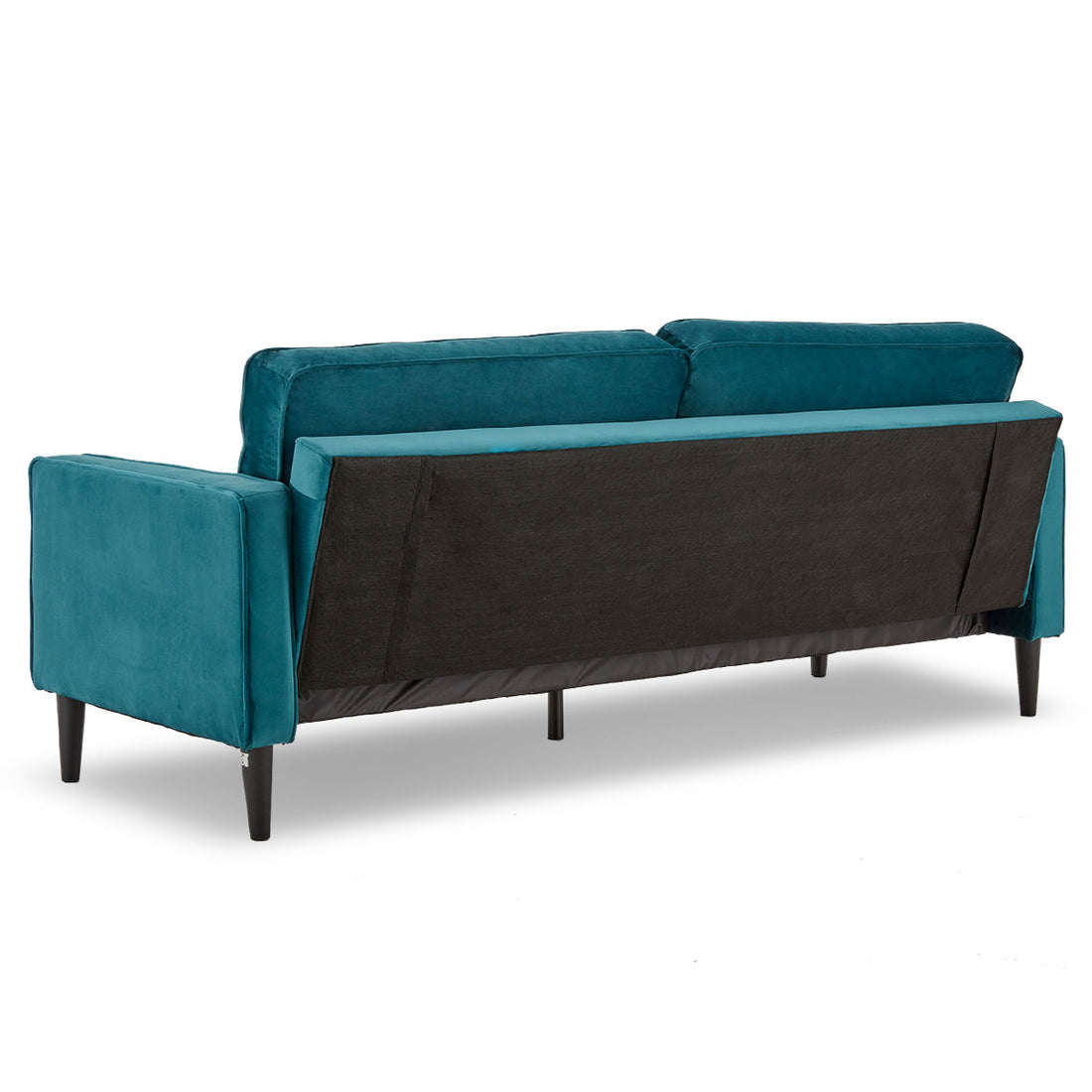 Faux 3-Seater Velvet Sofa Bed Couch Furniture Lounge Suite - Blue-Furniture > Sofas > Sofas & Sofa Beds-Nomica Living