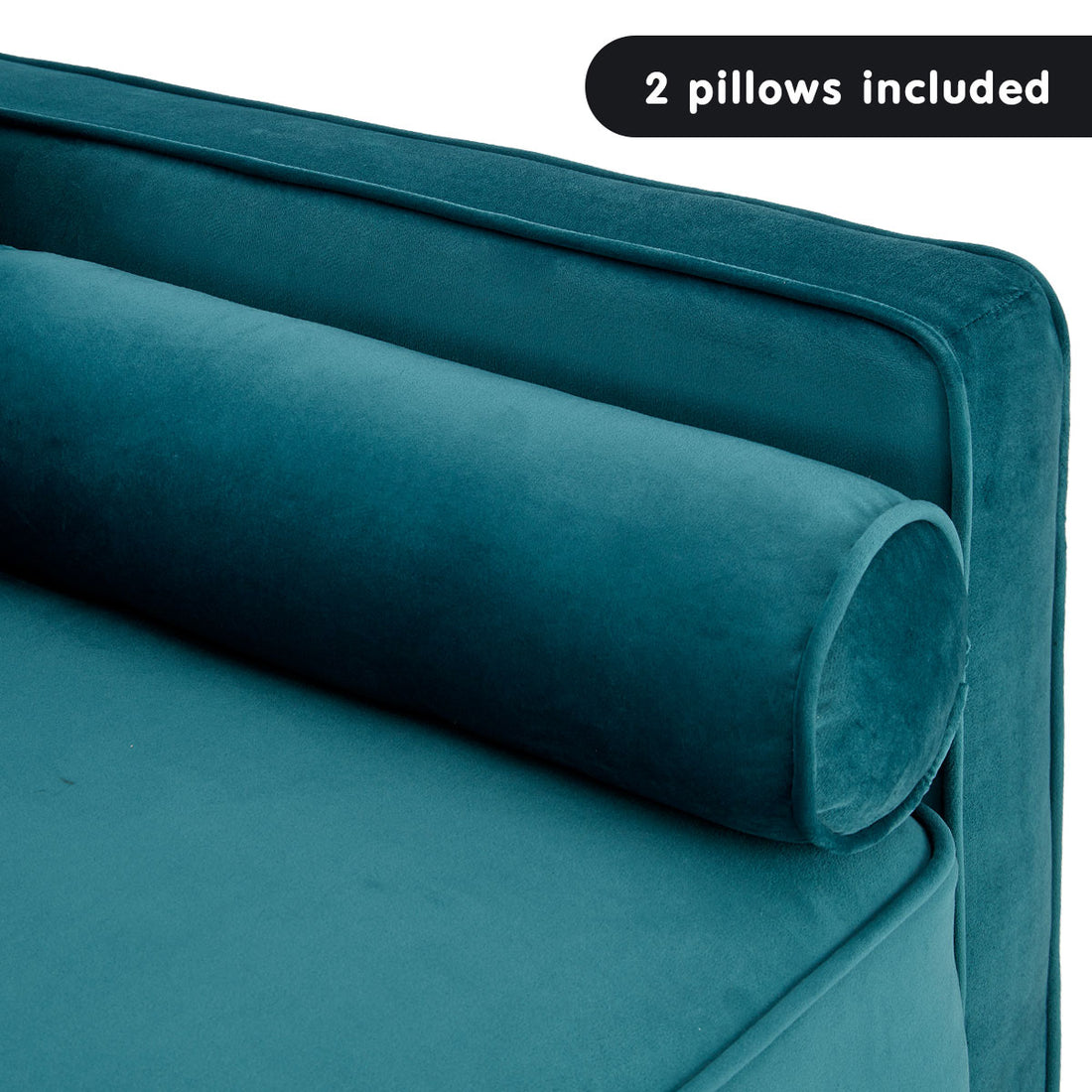 Faux 3-Seater Velvet Sofa Bed Couch Furniture Lounge Suite - Blue-Furniture > Sofas > Sofas & Sofa Beds-Nomica Living