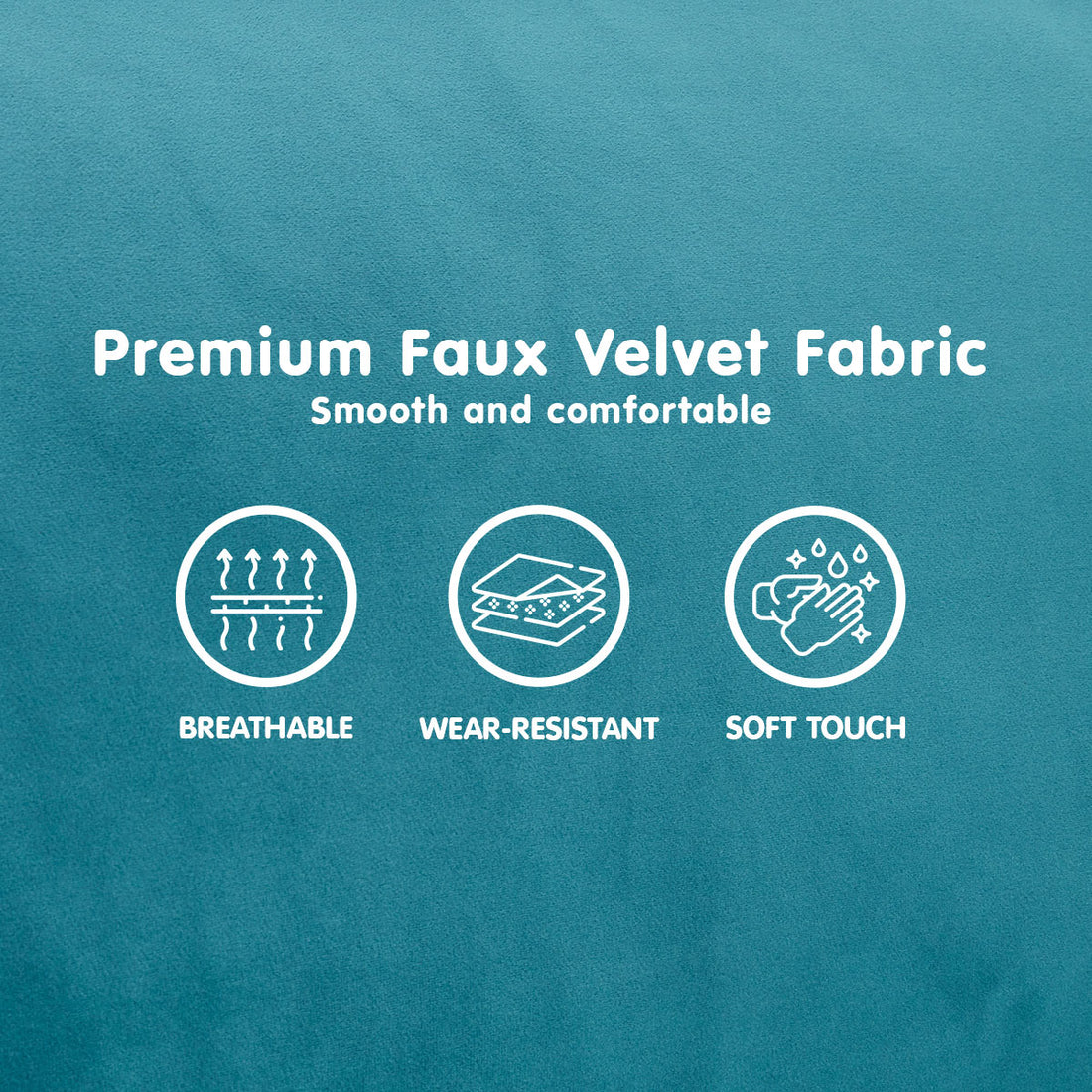 Faux 3-Seater Velvet Sofa Bed Couch Furniture Lounge Suite - Blue-Furniture > Sofas > Sofas & Sofa Beds-Nomica Living