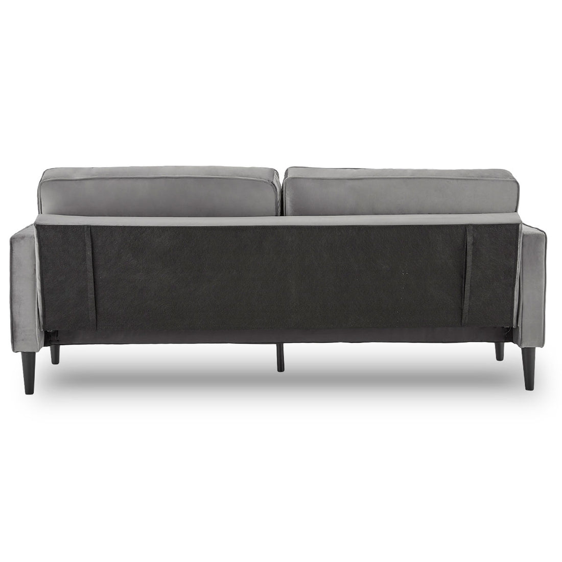 Faux 3-Seater Velvet Sofa Bed Couch Furniture Lounge Suite - Grey-Furniture > Sofas > Sofas & Sofa Beds-Nomica Living