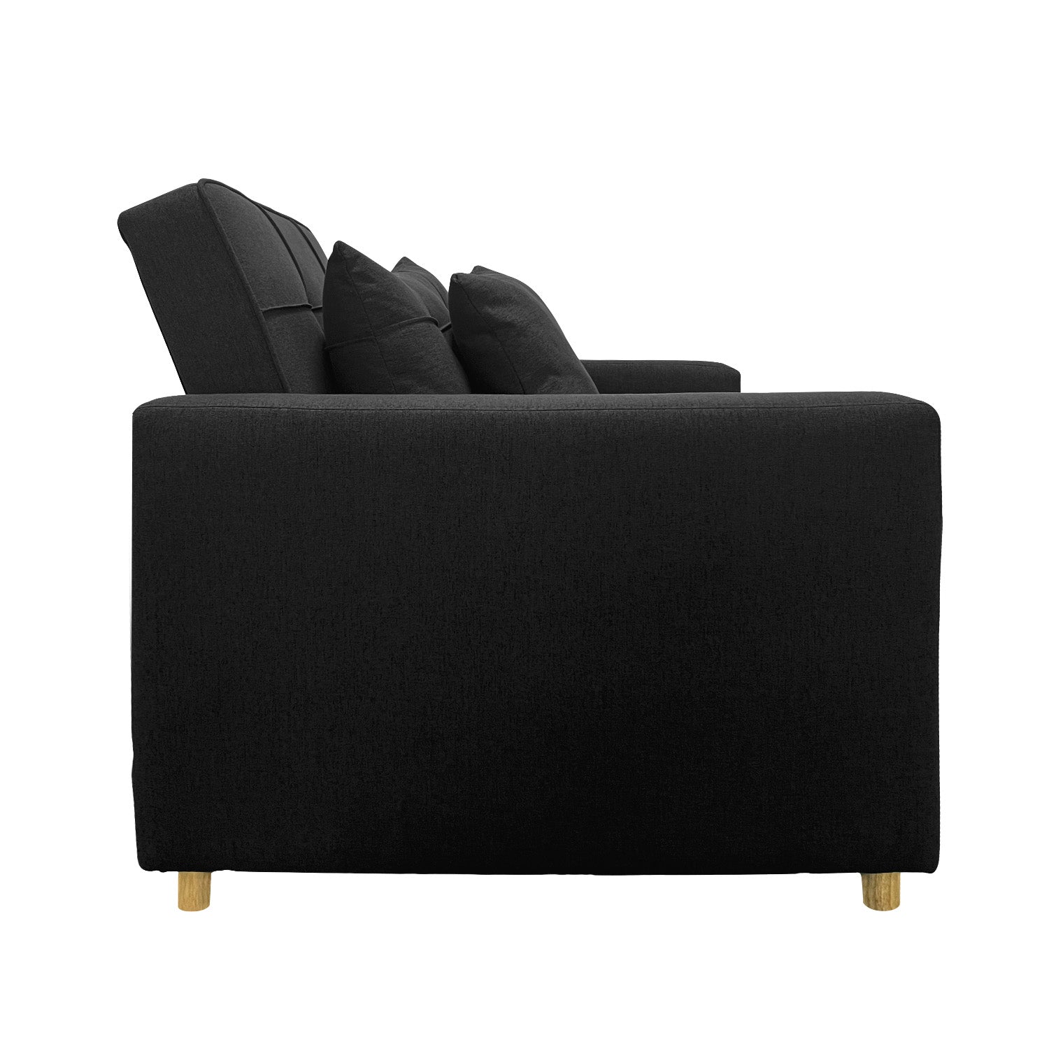 Suri 3-in-1 Convertible Lounge Chair Bed - Black-Furniture > Sofas > Sofas & Sofa Beds-Nomica Living