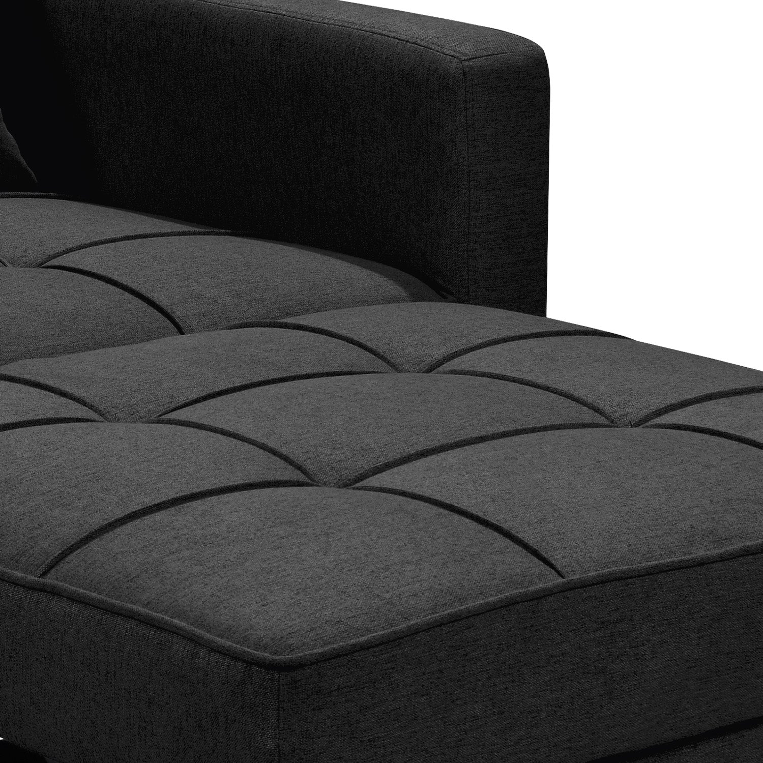 Suri 3-in-1 Convertible Lounge Chair Bed - Black-Furniture > Sofas > Sofas & Sofa Beds-Nomica Living