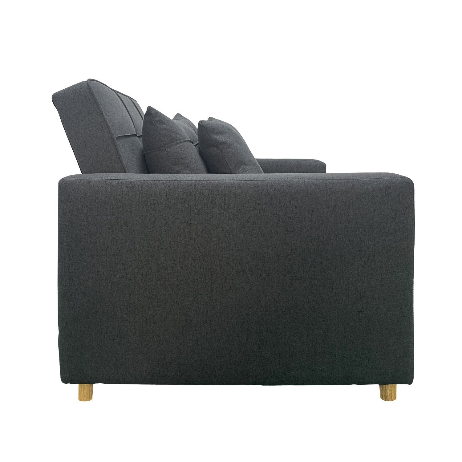 Suri 3-in-1 Convertible Lounge Chair Bed - Dark Grey-Furniture > Sofas > Sofas & Sofa Beds-Nomica Living