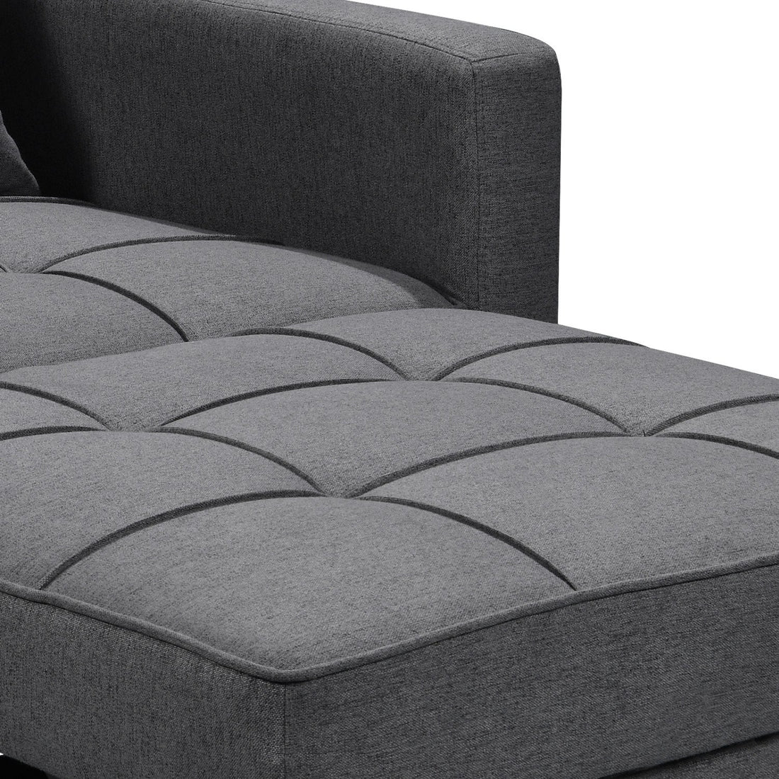 Suri 3-in-1 Convertible Lounge Chair Bed - Dark Grey-Furniture > Sofas > Sofas & Sofa Beds-Nomica Living