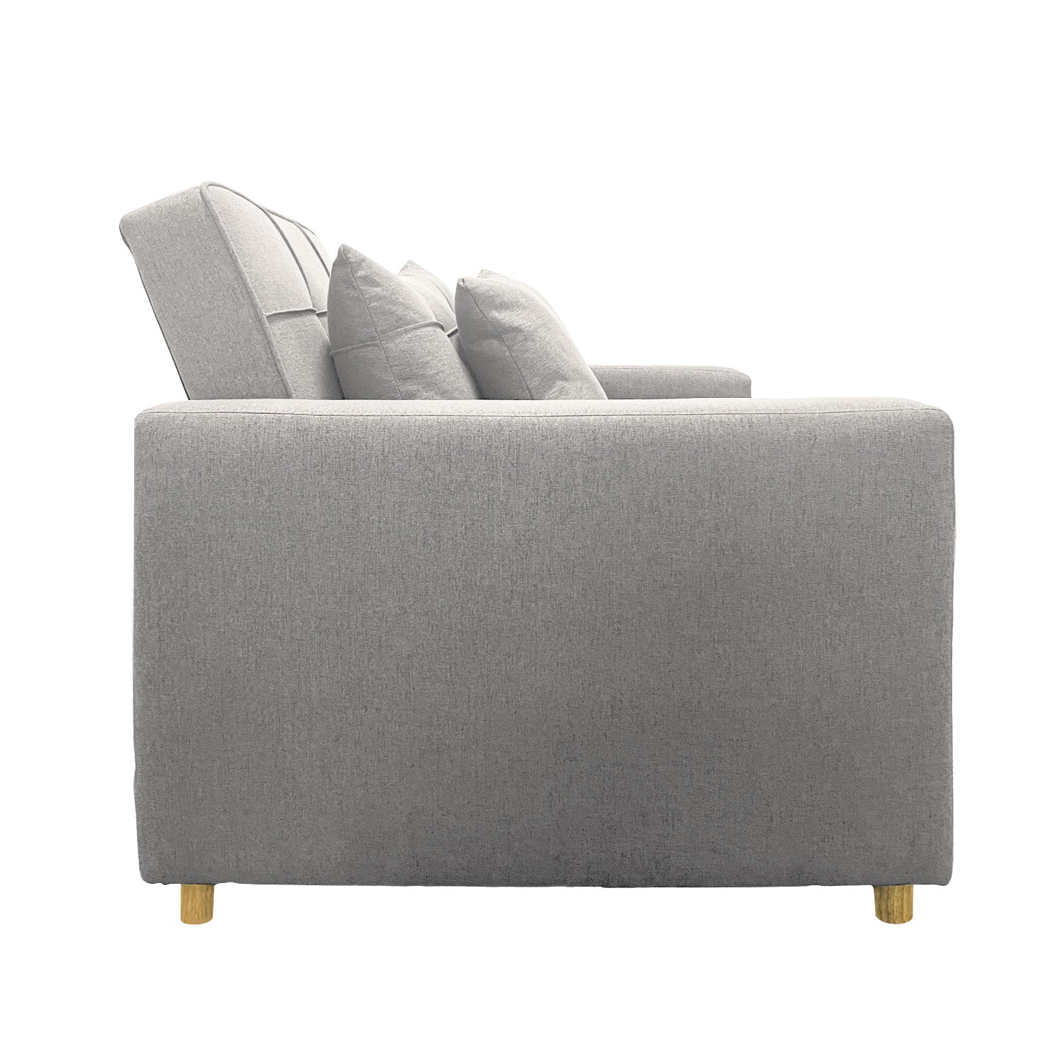 Suri 3-in-1 Convertible Sofa Chair Bed Lounger - Light Grey-Furniture > Sofas > Sofas & Sofa Beds-Nomica Living