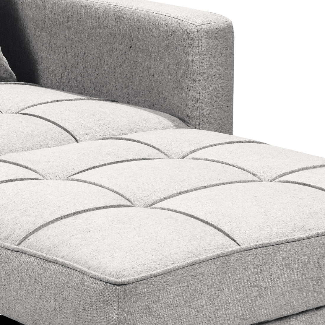 Suri 3-in-1 Convertible Sofa Chair Bed Lounger - Light Grey-Furniture > Sofas > Sofas & Sofa Beds-Nomica Living