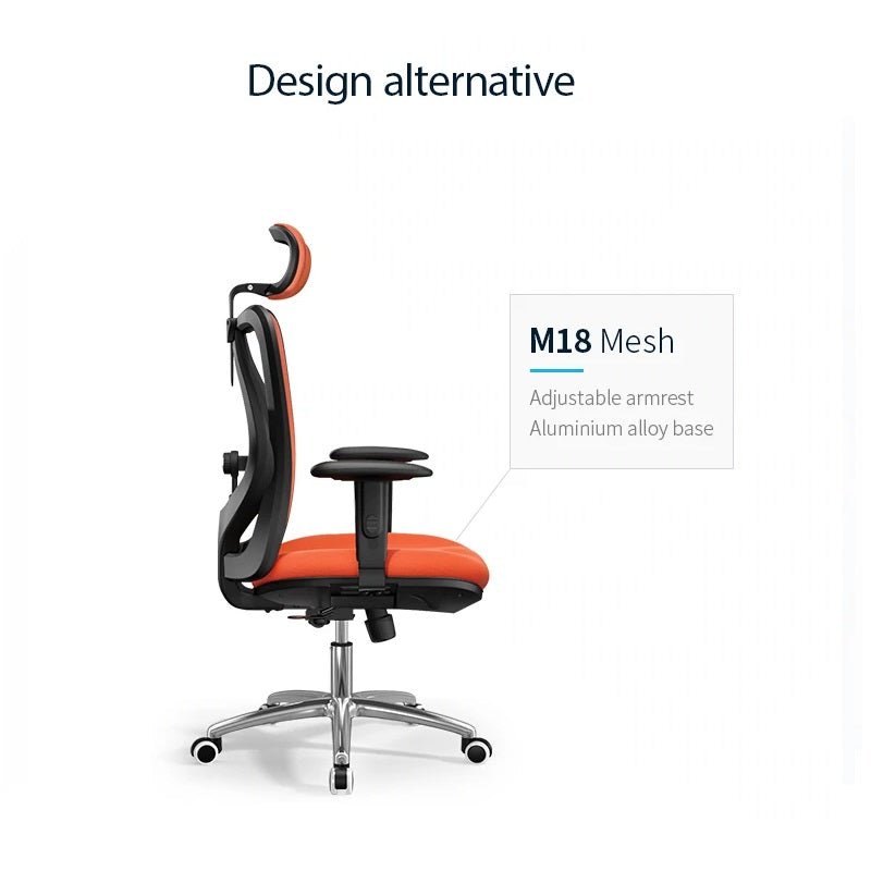 Sihoo M18 Ergonomic Office Chair - Black-Furniture > Office > Office & Desk Chairs-Nomica Living