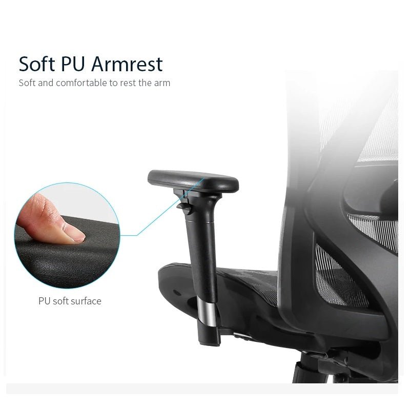 Sihoo M57 Ergonomic Office Chair - Grey-Furniture > Office > Office & Desk Chairs-Nomica Living