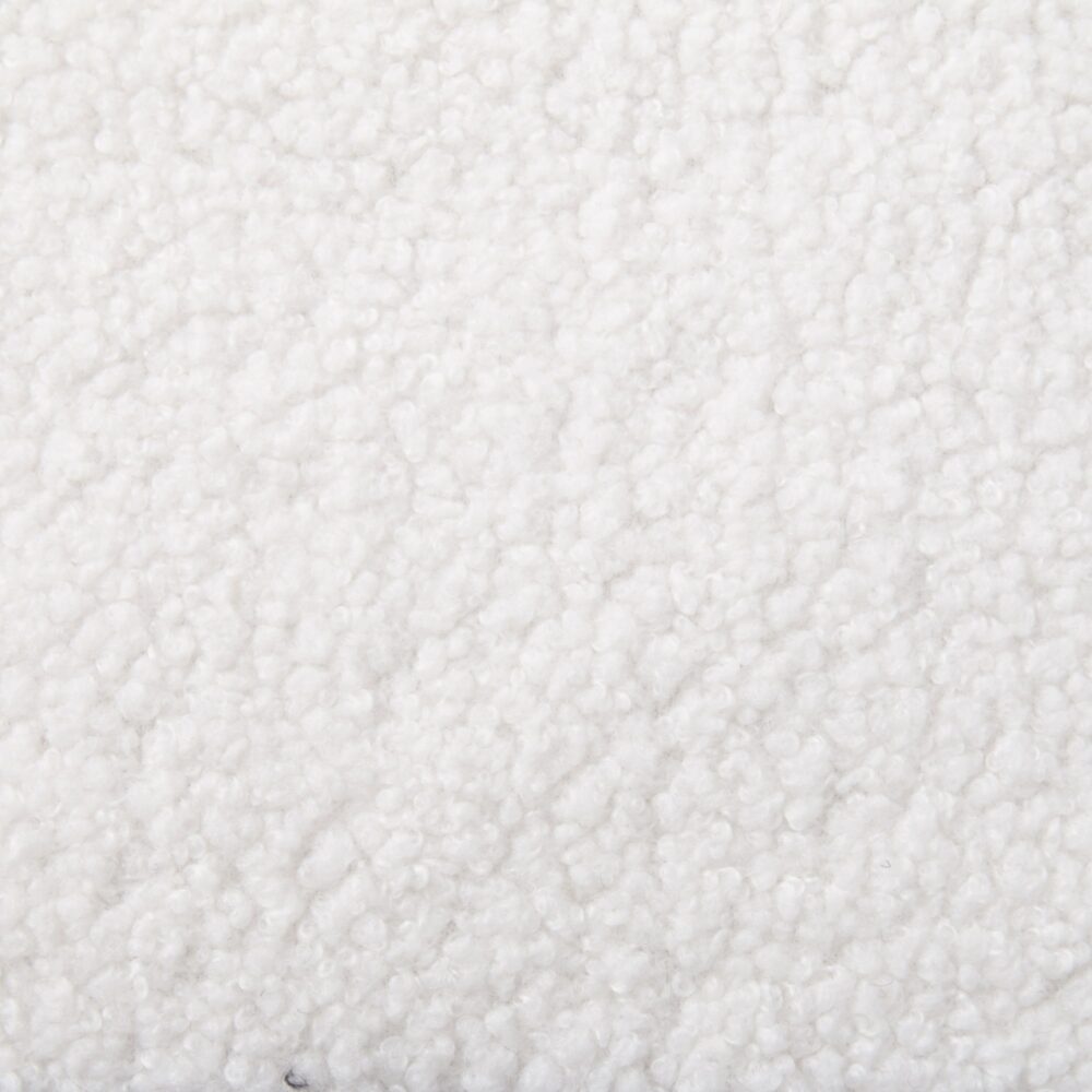 Teddy Sherpa Fabric Bliss Armrest Dining Chair (Set of 2)