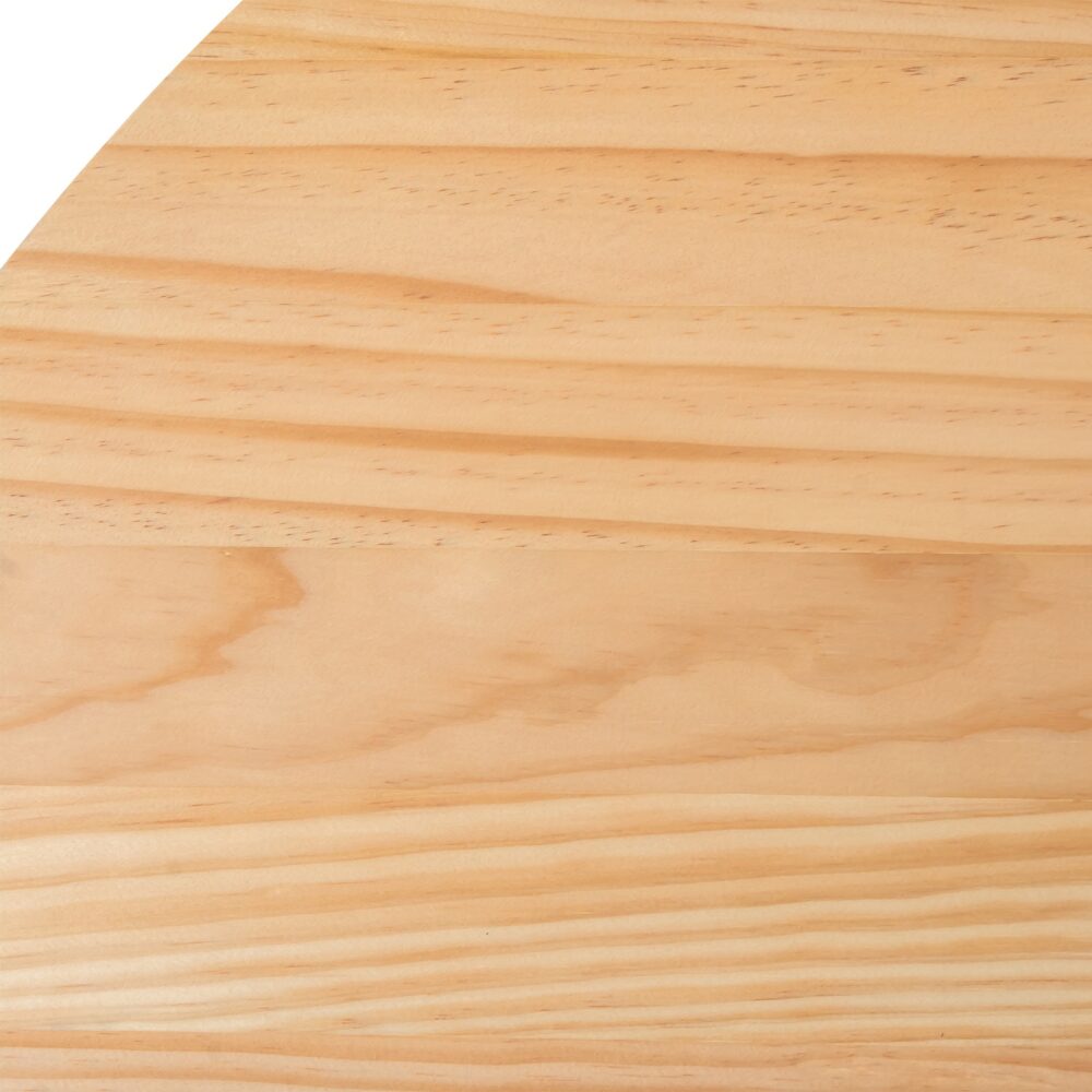 Japandi Round Dining Table - 110cm Natural Solid Wood Minimalist Design