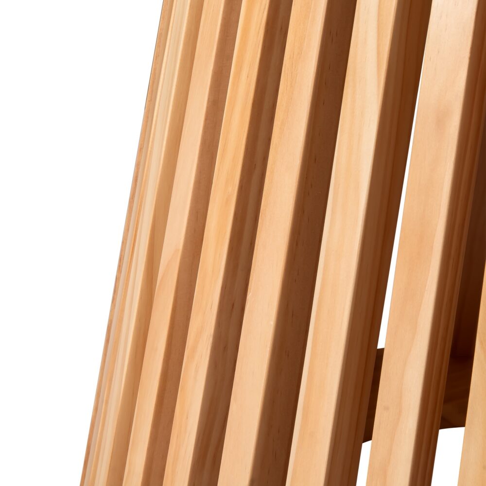 Japandi Round Dining Table - 110cm Natural Solid Wood Minimalist Design