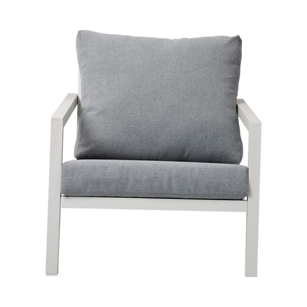 5-Piece White Outdoor Dining Furniture Set