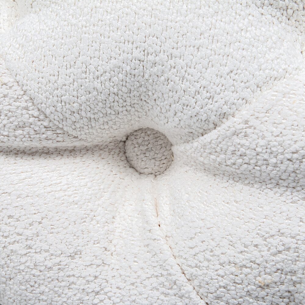 Coastal Chic Boucle Lounge Ottoman - White Rectangular-Furniture > Living Room > Ottomans & Footstools-Nomica Living