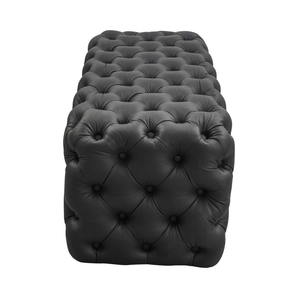 Leatherier Rectangular Ottoman - Modern Living Room Furniture-Furniture > Living Room > Ottomans & Footstools-Nomica Living